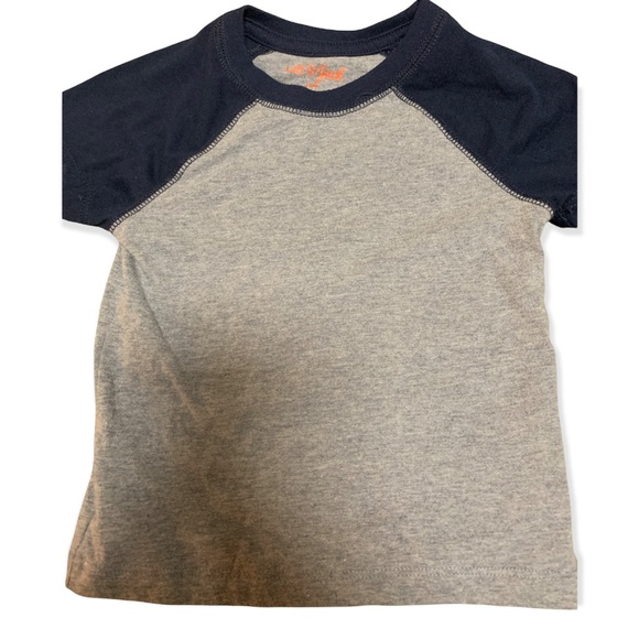 Baby/Toddler | Cat & Jack | Heather Gray & Navy Color Block Shirt | 12M - Picture 1 of 6